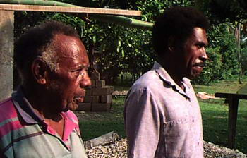 Enrel Simon Bong Masing and Jack Enrel, founders of the Ringi Te Suh giant clam sanctuary.